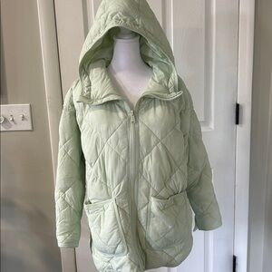 Free People movement mint green quilted jacket xxs over sized